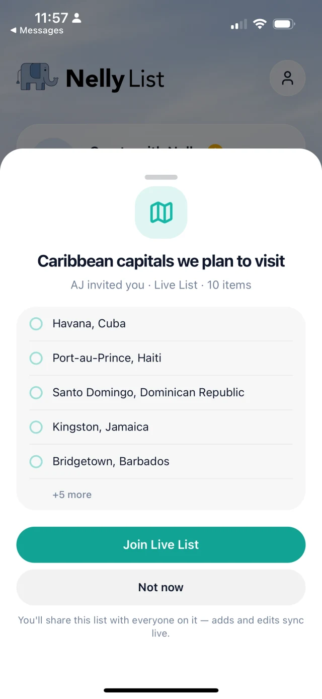 An invitation to join the Caribbean capitals Live List